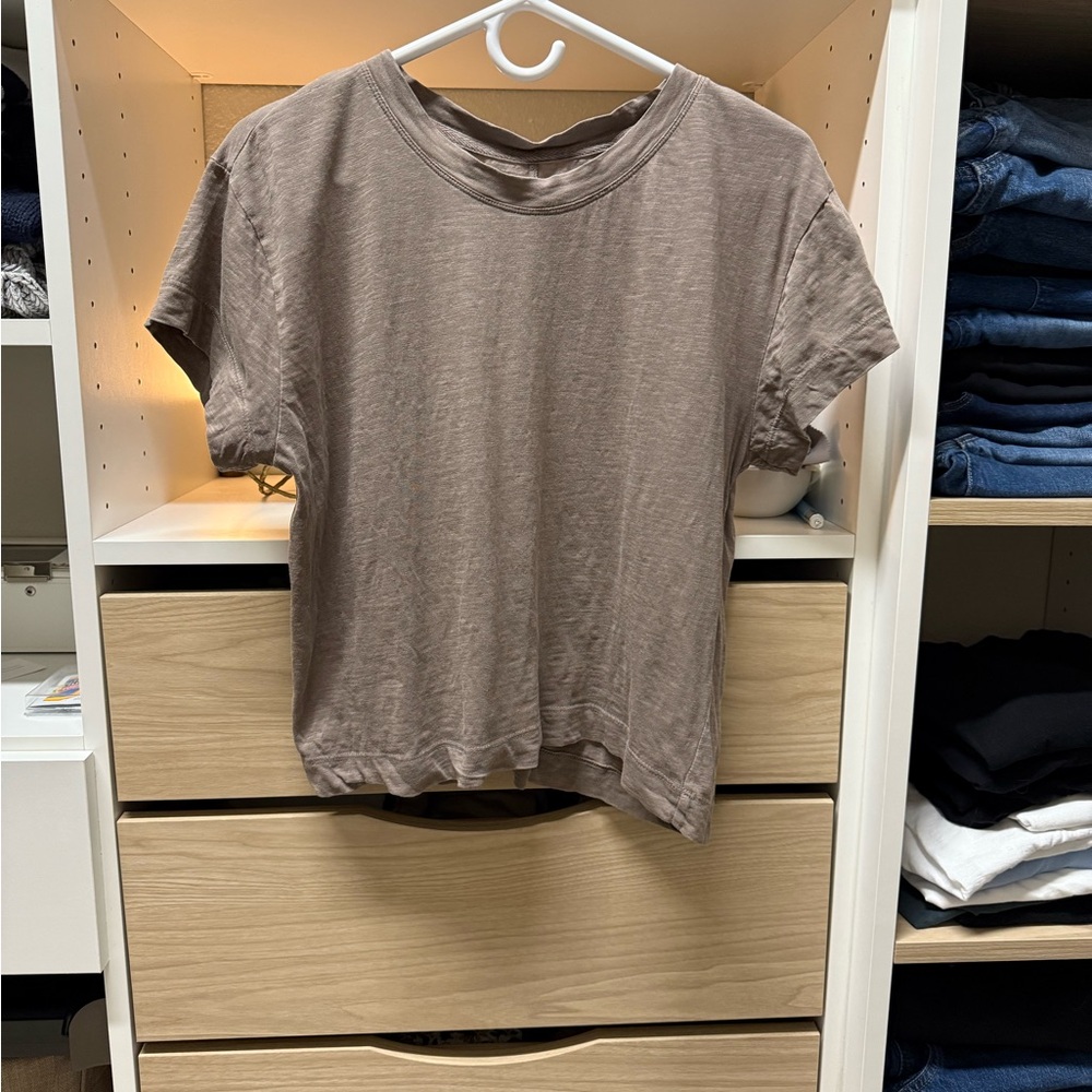 Pilcro Taupe Tee Anthropologie